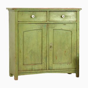 Armoire de Cuisine Antique Verte, 1900