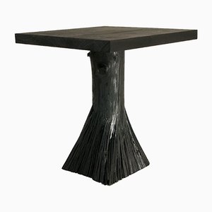 Tavolino in legno pressato nero di Johannes Hemann