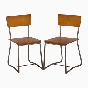 Industrial Style Dining Chairs, 1900, Set of 6