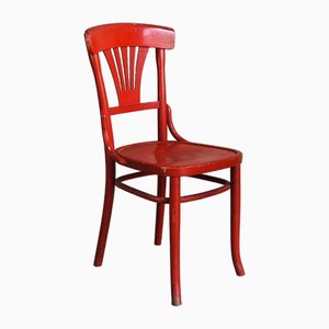 Antique Red Chair by Michael Thonet, 1900