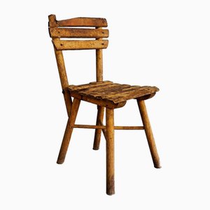 Small Vintage Wooden Chair, 1950