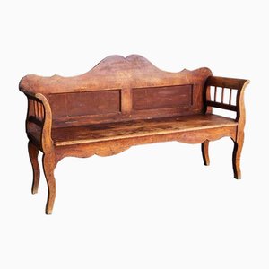 Antique Pine Bench, Hungary, 1900s