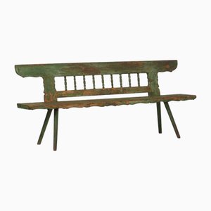 Banc d'Extérieur Antique Vert, 1900s