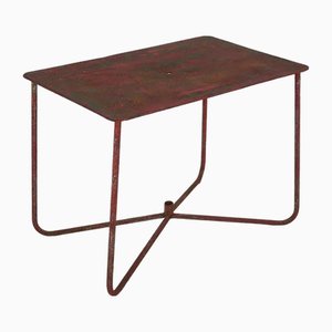 Table de Jardin Rectangulaire Rouge, 1950s