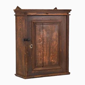 Antique Pine Wall Cabinet, 1920s