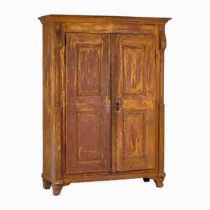 Antique Wooden Cabinet with Two Doors, 1900s