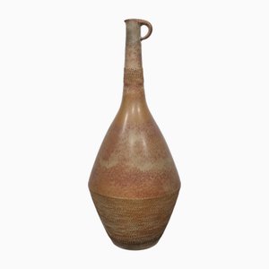 Jarrón romano de cerámica con decoración incisa, años 60