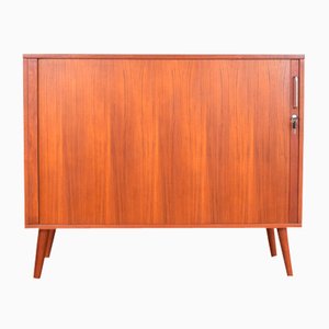 Credenza Tambour Mid-Century in teak, Danimarca, anni '60