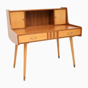 Italienischer Vintage Schreibtisch aus Nussholz & Satiniertem Holz, 1950er