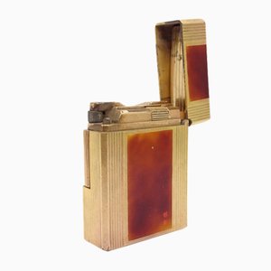 Dupont Lighter in Gold and Chinese Lacquer, France, 1980s