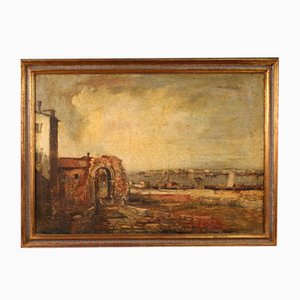 Italian Artist, Seascape, 1970, Oil on Canvas, Framed