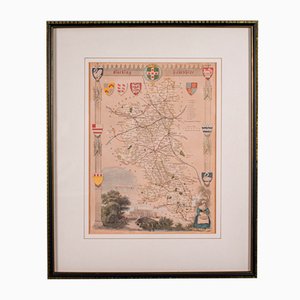 Litografia inglese Mappa del Buckinghamshire