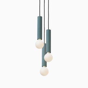 Lámpara colgante Ila Maxi Trio en azul verdoso de Plato Design