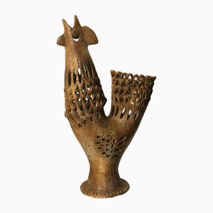 The Song of the Rooster Tischlampe aus Keramik von Agnes Escala, 1960er