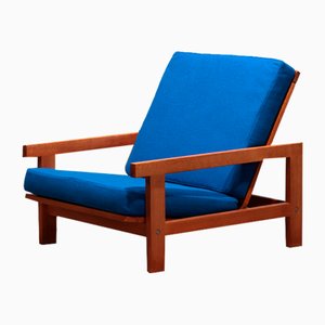 Butaca Getama GE421 de roble con respaldo ajustable de Hans J. Wegner para Getama, años 70