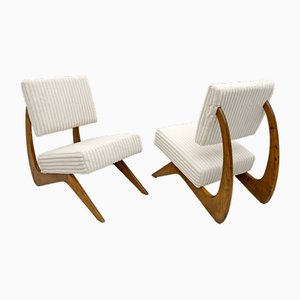 Walnut Lounge Chairs attributed to Adrian Pearsall for for Craft Associates, 1960, Set of 2