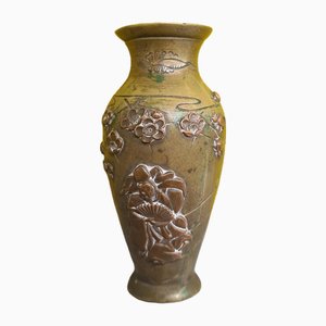 Vaso giapponese in bronzo, fine XIX secolo
