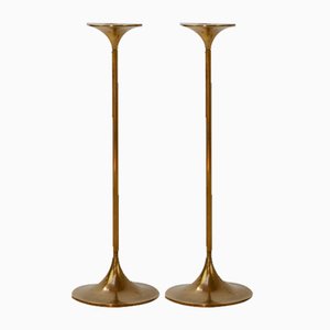 Vintage Danish Brass Candlesticks by Torben Ørskov, 1960s, Set of 2