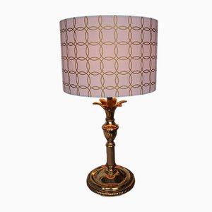 Lámpara de mesa vintage en forma de piña dorada