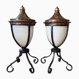 Large Lanterns from the Middlesex Hospital, 1930s, Set of 2