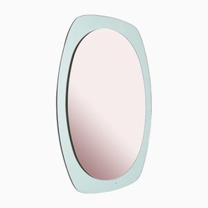 Mirror with Light Blue Mirrored Glass Frame, 1970s