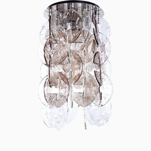 Lustre Cascading 25 en Verre Murano Ambré par JT Kalmar pour Kalmar, 1960s
