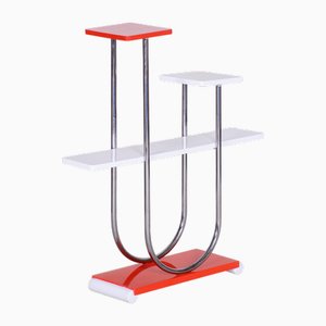 Bauhaus Flower Stand in Chrome attributed to Robert Slezak, Czech, 1930s