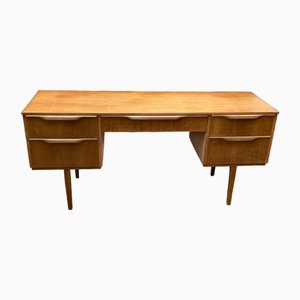 Mid-Century Teak Five Drawer Desk