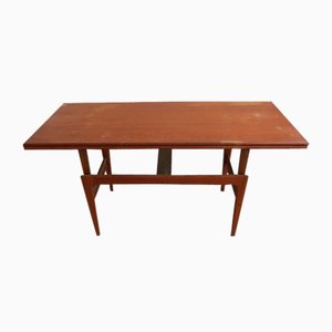 Height-Adjustable Coffee and Dining Table in Teak, 1960s