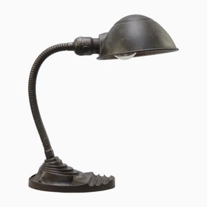 Lámpara de escritorio de mesa de hierro fundido de metal estadounidense industrial
