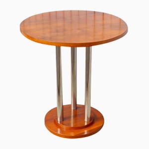 Modern Art Deco Pedestal Table in Wood, 1940s