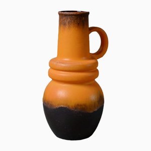 Große Orangefarbene Vase von Scheurich, 1960er