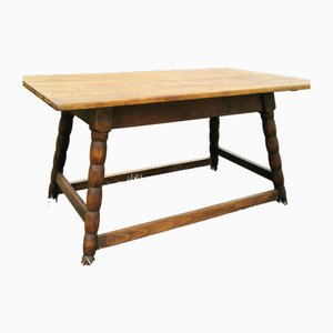 Antique German Rustic Farmers Table in Oak and Beech, 1870