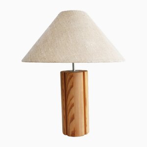 Mid-Century Tischlampe aus Fichtenholz von Bestform Woodworkers, 1970er