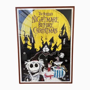 Poster pubblicitario di Tim Burton prima edizione di The Nightmare Before Christmas, 1993