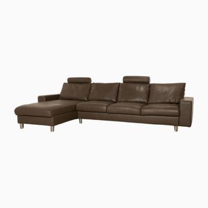 E200 Leather Corner Sofa in Dark Brown Khaki from Stressless