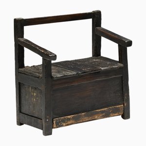 19th Century Naive Wabi Sabi Bench, France, 1900s