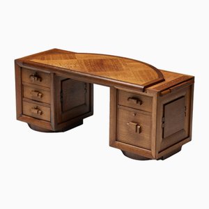 Oak Desk attributed to Charles Dudouyt, France, 1940s