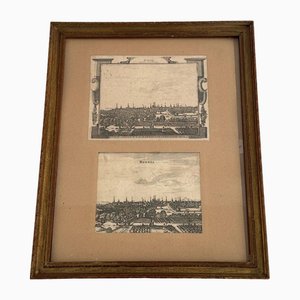 Rennes, 18th Century, Engraving Montage, Framed