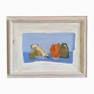 Cadre de Fruit, Peinture à l'Huile, 1950s, Encadré