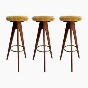 Taburetes de bar italianos Mid-Century de Gio Ponti, años 50. Juego de 2