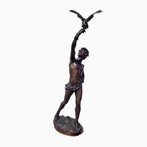 Georges Bareau, Falconer, Late 19th-Early 20th Century, Bronze