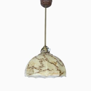 Art Deco Pendant Light in Glass, 1930s