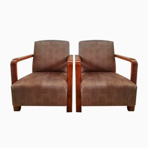 Art Deco Armchairs, France, 1940s, Set of 2