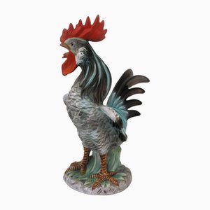 Ceramic Rooster Sculpture by Ronza, 1940
