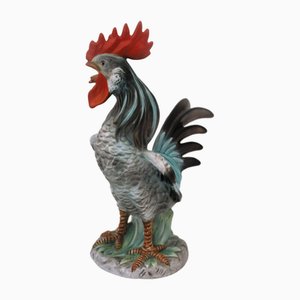 Scultura Gallo in ceramica di Ronza, 1940