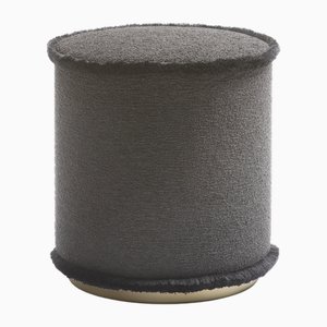 Pouf Il en Bouclè Carbone par Lo Decor