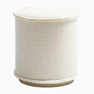 The Bouclè Cream Pouf by Lo Decor