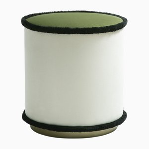 Pouf Il Graphic Bauhaus Trilogy Vert Blanc par Lo Decor