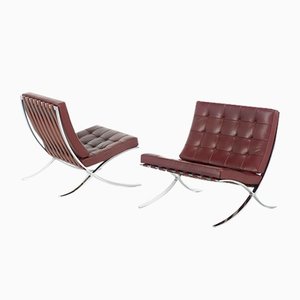Set of Barcelona Armchairs by Ludwig Mies Van Der Rohe for Knoll, 1929